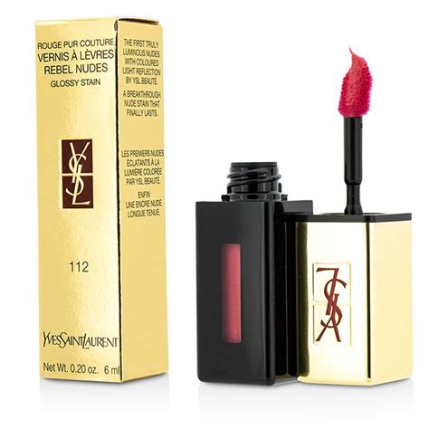 ysl vernis à lèvres rebel nudes 112|Yves Saint Laurent Rouge Pur Couture Vernis a Levres Rebel .